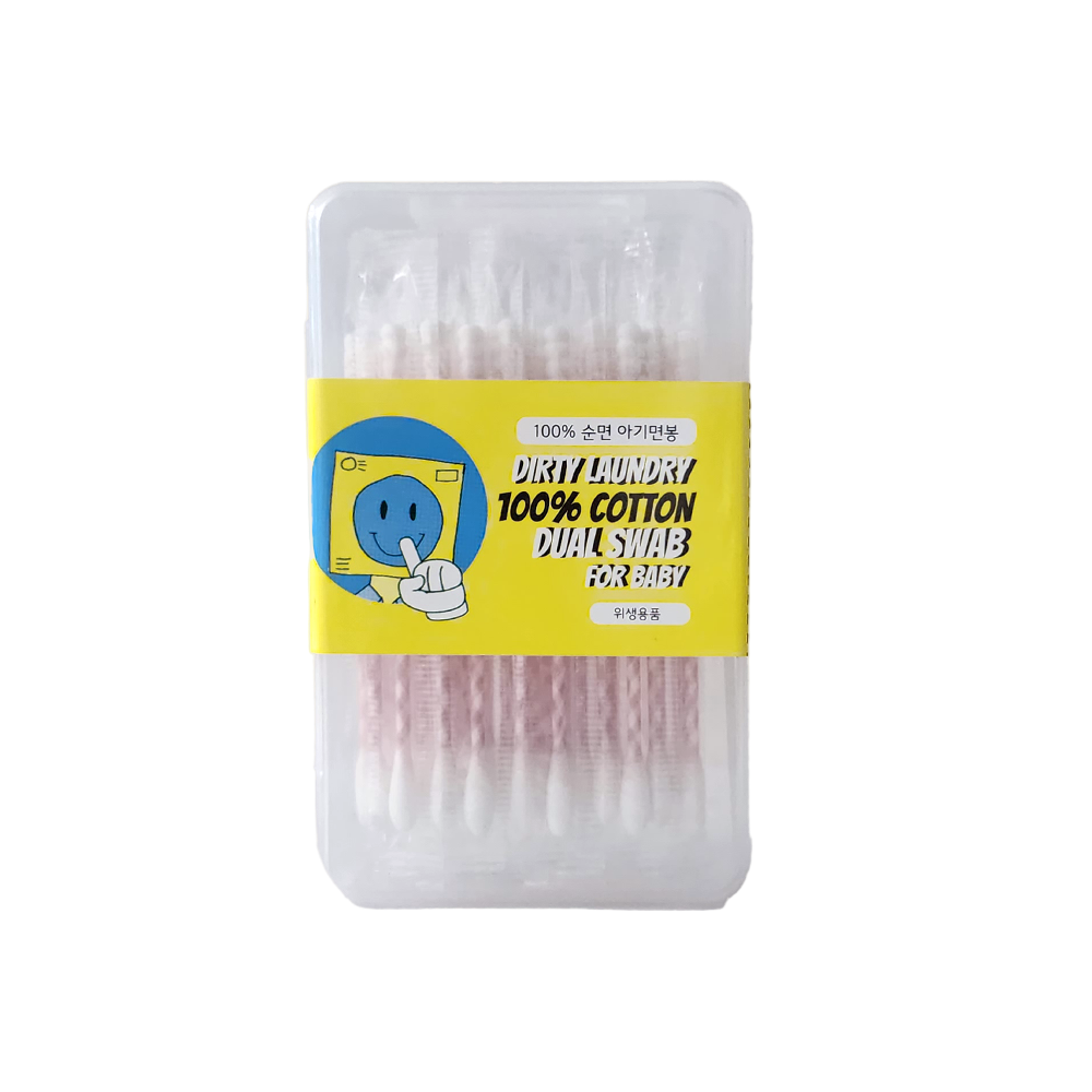 DIRTY LAUNDRY Dual Baby Cotton Swabs (120 swabs x 4 Boxes)