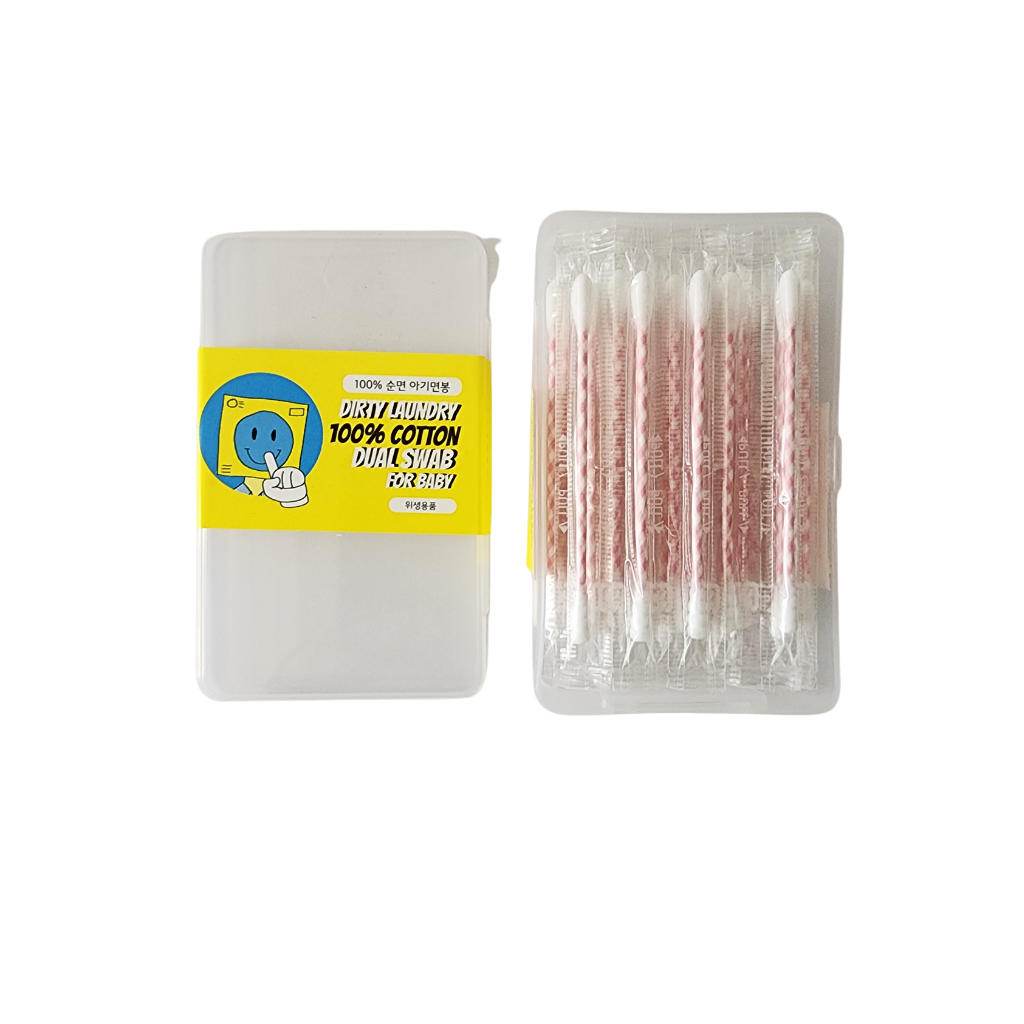 DIRTY LAUNDRY Dual Baby Cotton Swabs (120 swabs x 4 Boxes)