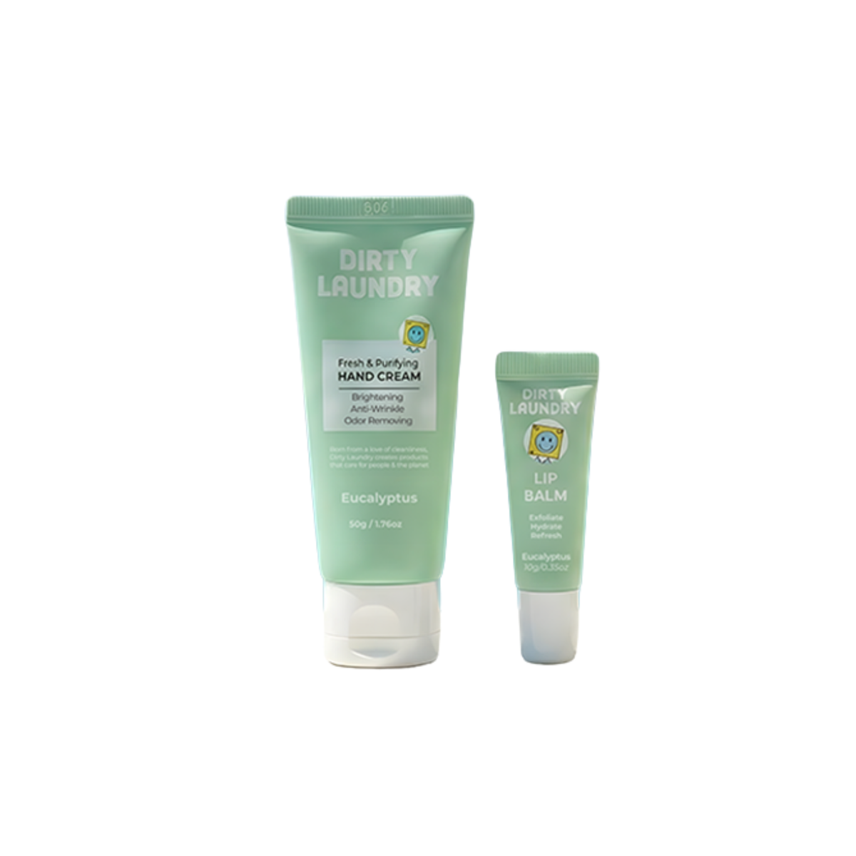 Dirty Laundry Eucalyptus Lip Balm 10g + Hand Cream 50g Set
